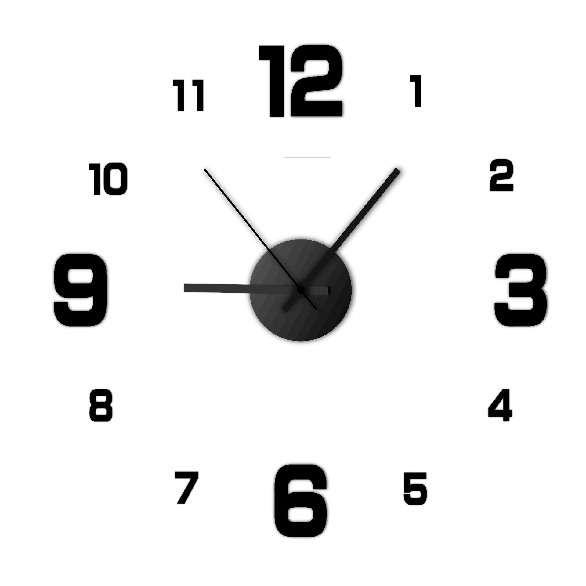 Reloj de pared creativo sin marco DIY