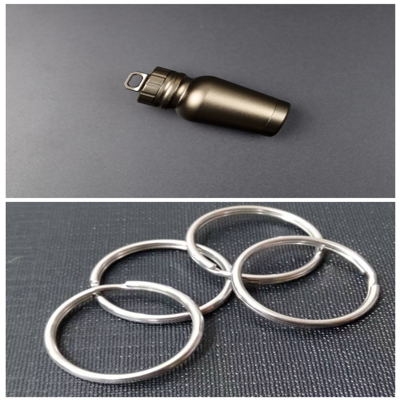 Botella de medicina para exteriores, pastillas de supervivencia de aleación de aluminio, latas impermeables, cápsulas selladas.