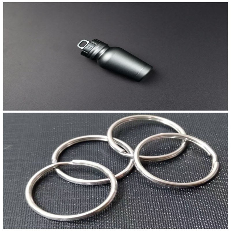 Botella de medicina para exteriores, pastillas de supervivencia de aleación de aluminio, latas impermeables, cápsulas selladas.