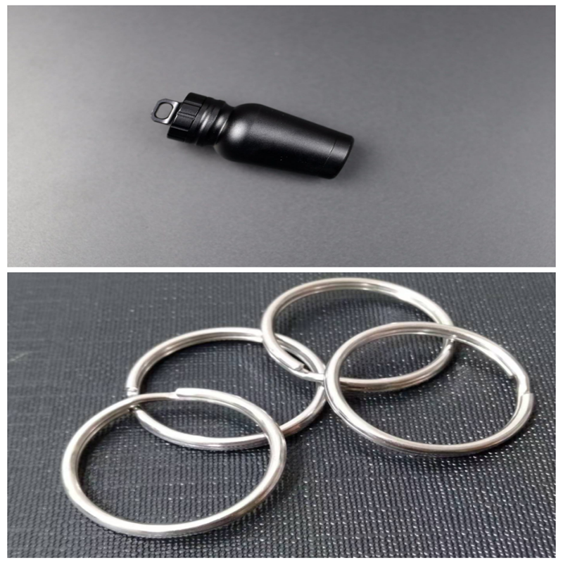 Botella de medicina para exteriores, pastillas de supervivencia de aleación de aluminio, latas impermeables, cápsulas selladas.