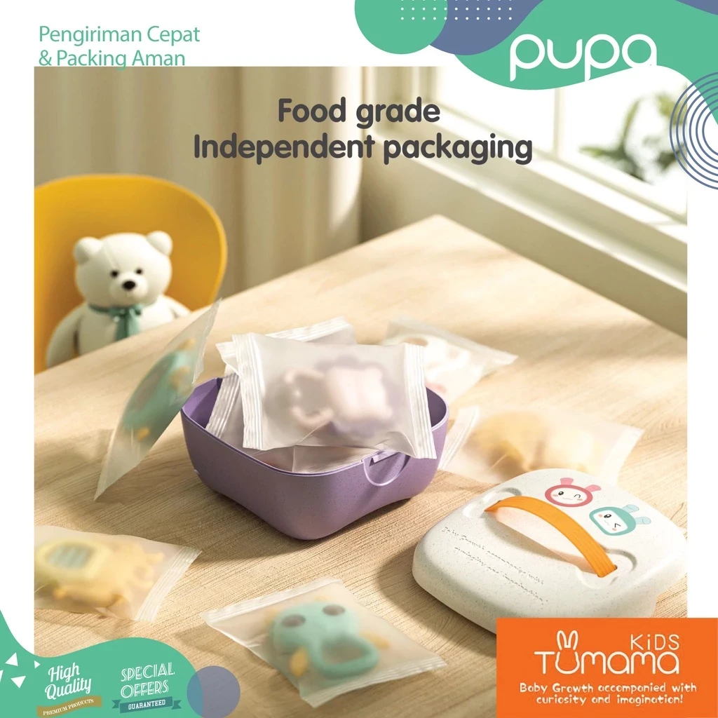 PUPA X TUMAMA - Sonajero mordedor para bebé 10 en 1 + caja. Incluye caja.