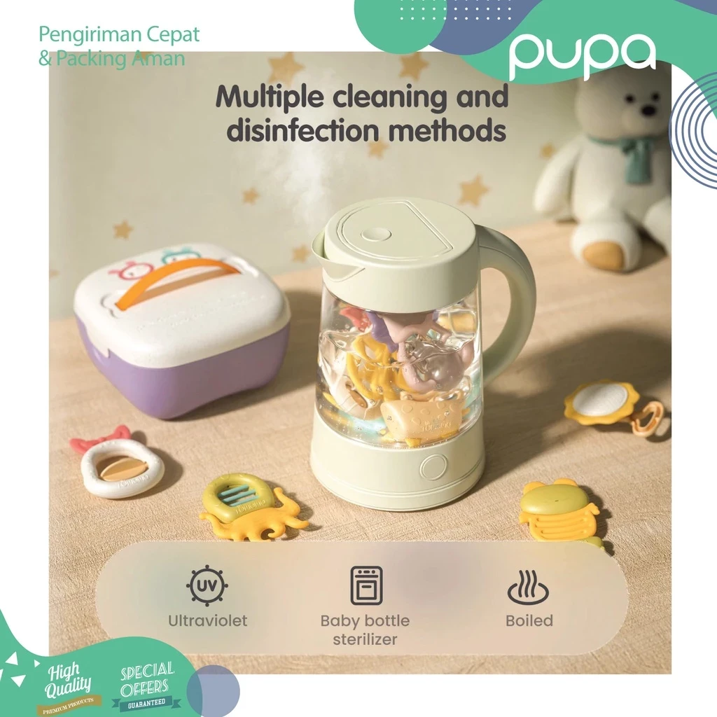 PUPA X TUMAMA - Sonajero mordedor para bebé 10 en 1 + caja. Incluye caja.