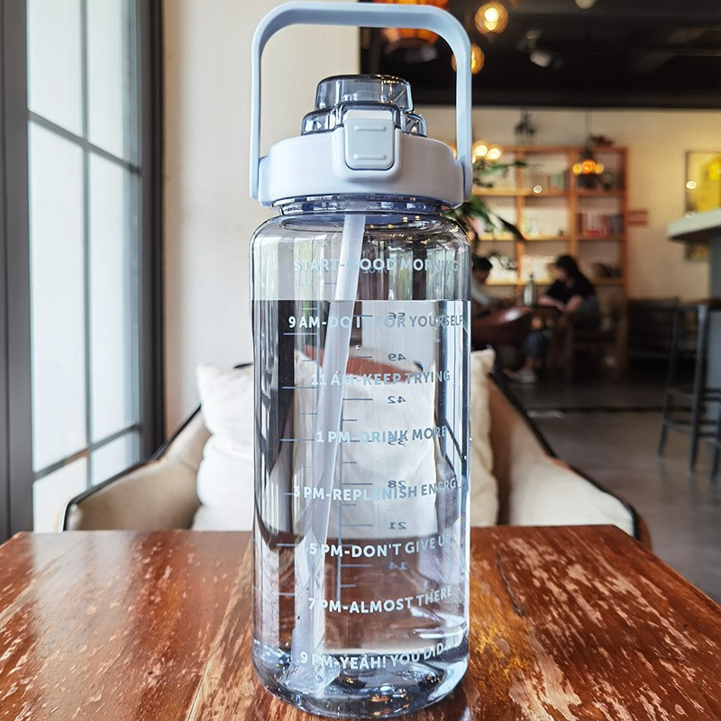 Botella de agua portátil de vaso grande de plástico