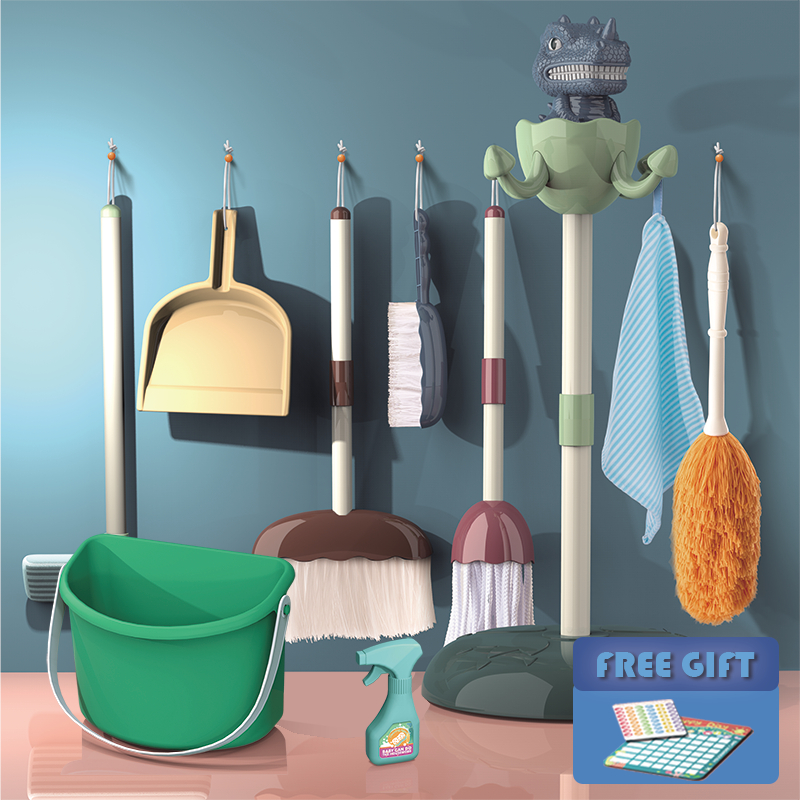 Herramientas de limpieza de escoba y fregona