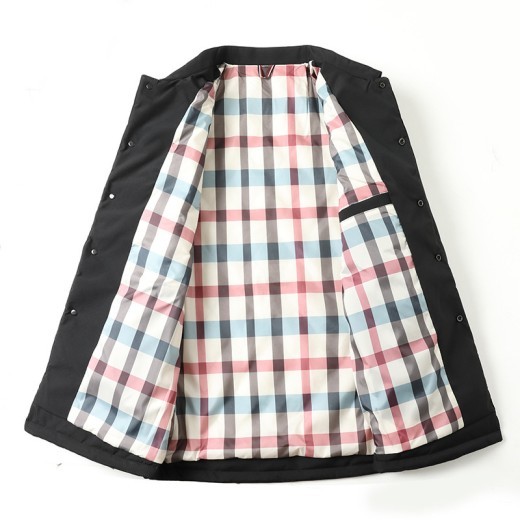 Ropa de trabajo acolchada de algodón grueso para hombre de mediana edad, ropa de papá, ropa de negocios, solapa corta