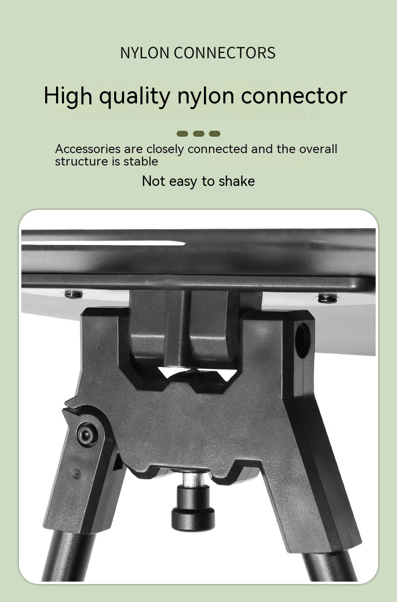 Mesa plegable de aluminio ennegrecido para acampar al aire libre