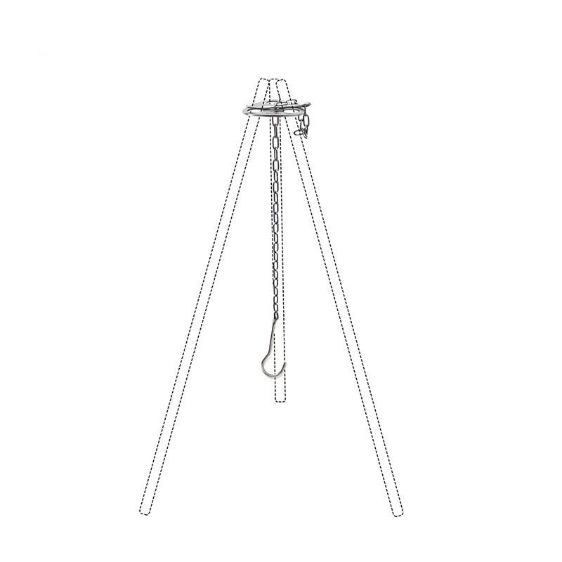 Práctico soporte triangular para macetas colgantes para acampar al aire libre