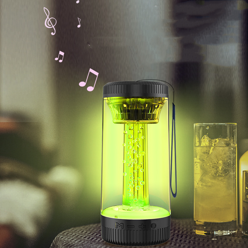 Luz LED portátil para acampar al aire libre, altavoz inalámbrico Bluetooth colorido