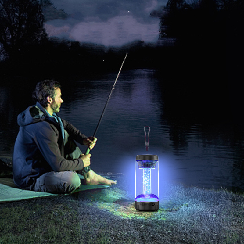 Luz LED portátil para acampar al aire libre, altavoz inalámbrico Bluetooth colorido