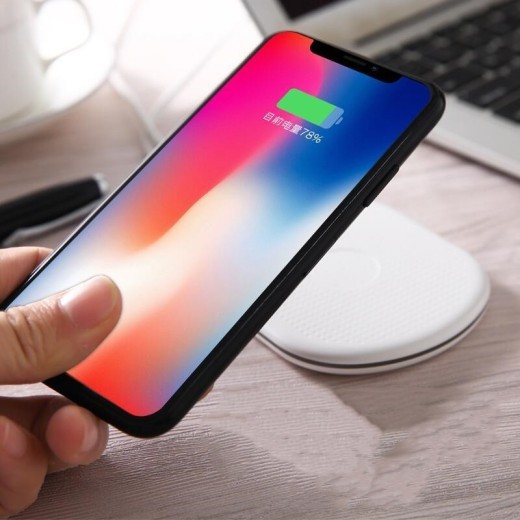 Base de carga inalámbrica, transmisor redondo de carga rápida, cargador inalámbrico para teléfono móvil