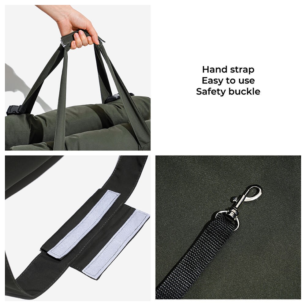 Asiento de coche portátil para perro grande con soporte para mascotas para salidas de ocio