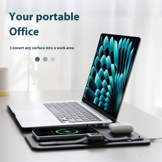 Bolsa de carga inalámbrica multifuncional para computadora, cargador inalámbrico magnético 3 en 1 para electrodomésticos