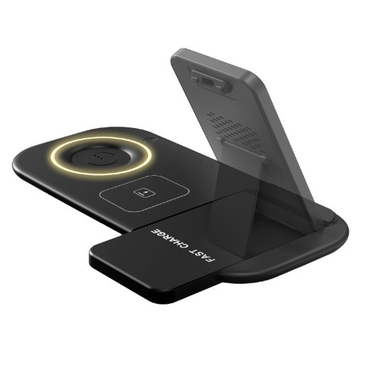 Reloj despertador con luz ambiental y ruido blanco multifuncional con altavoz Bluetooth