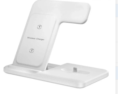 Base de carga rápida con soporte vertical Cargador inalámbrico tres en uno
