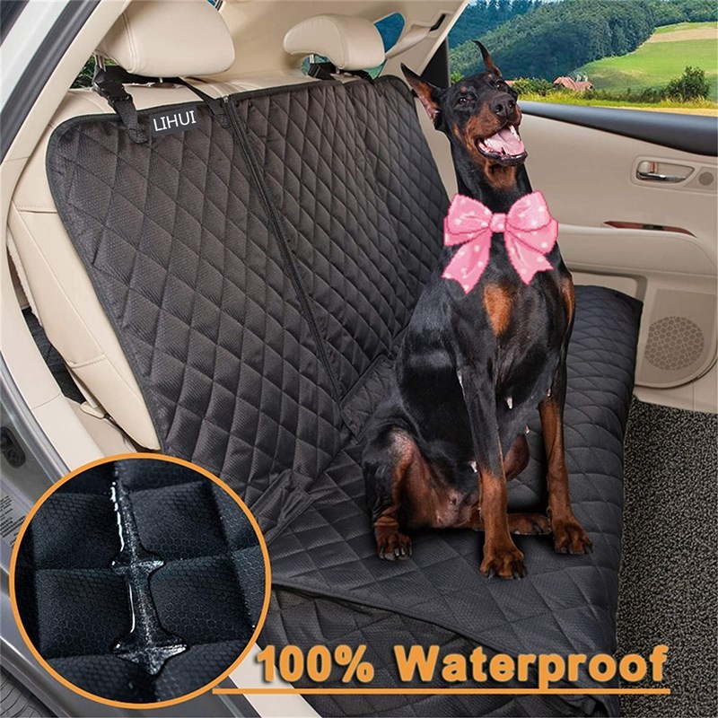 Funda de asiento de coche para mascotas, cojín para coche, suministros para mascotas, cojín para asiento trasero de coche para perros, grueso y transpirable