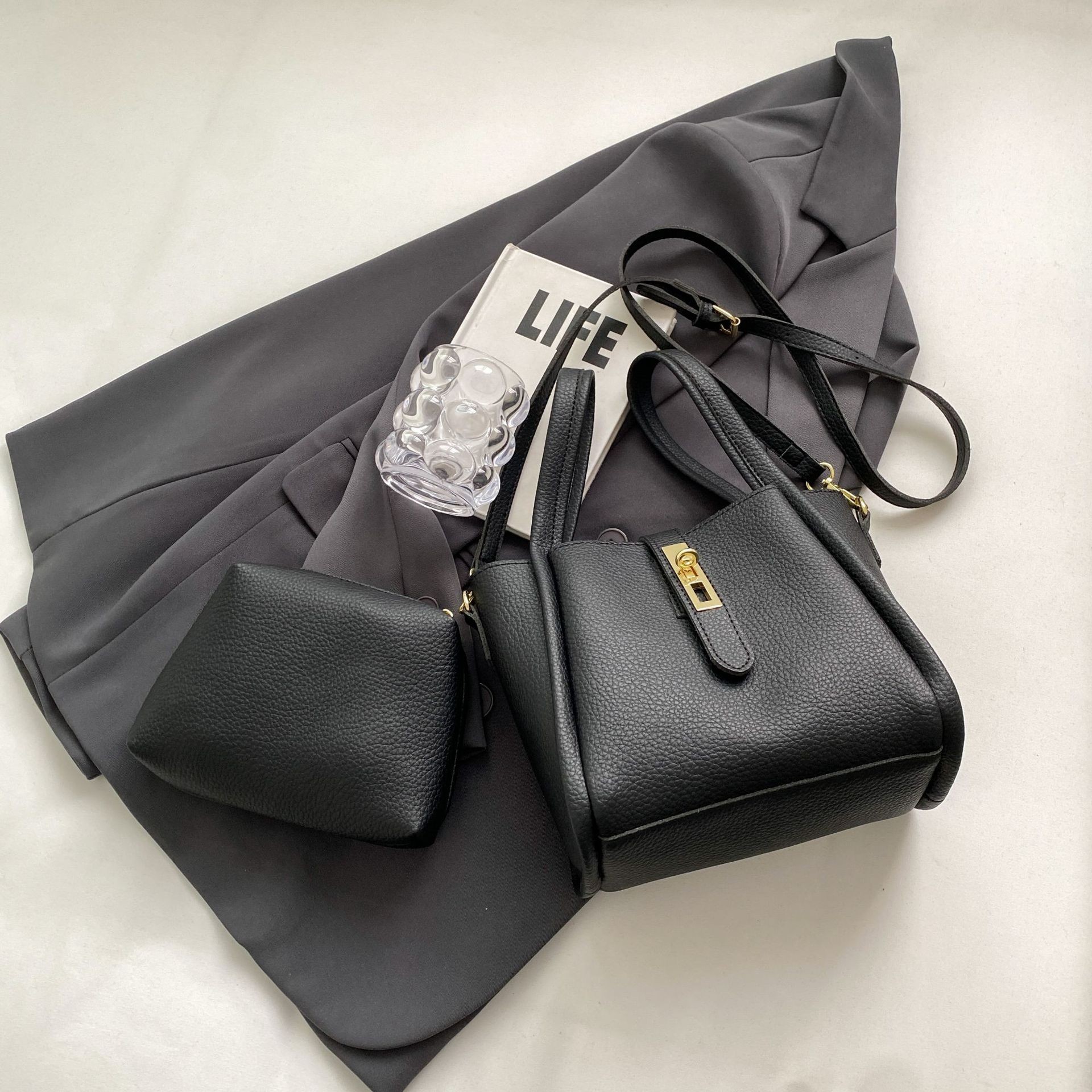 Bolso bandolera portátil retro de moda