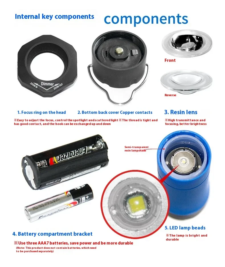 Linterna LED potente para exteriores, luz para tienda de campaña