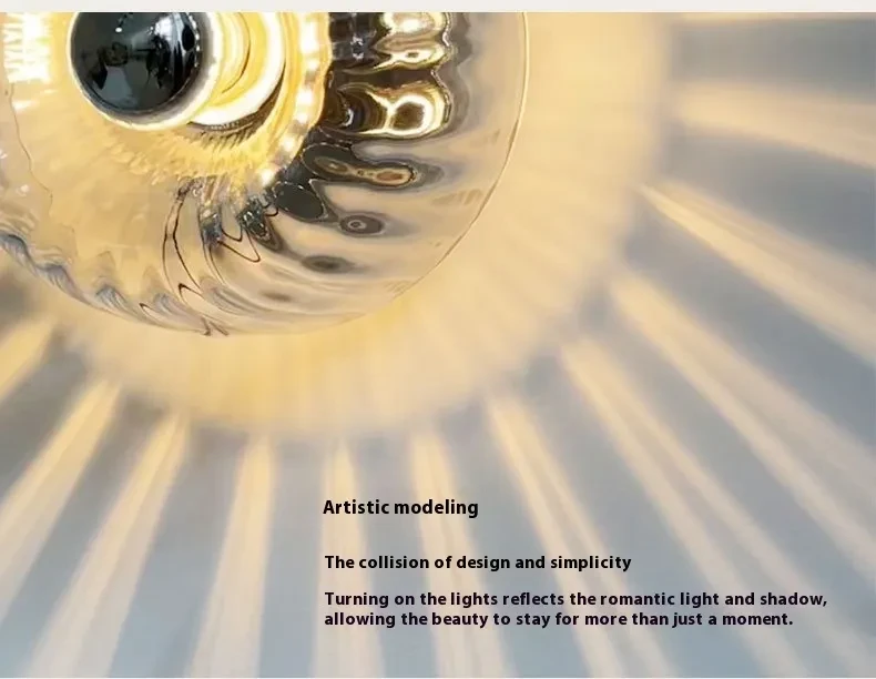 Lámpara de pared decorativa de cristal LED creativa y moderna sencilla