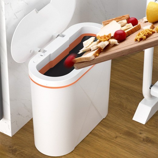 Contenedor de basura inductivo doméstico con tapa