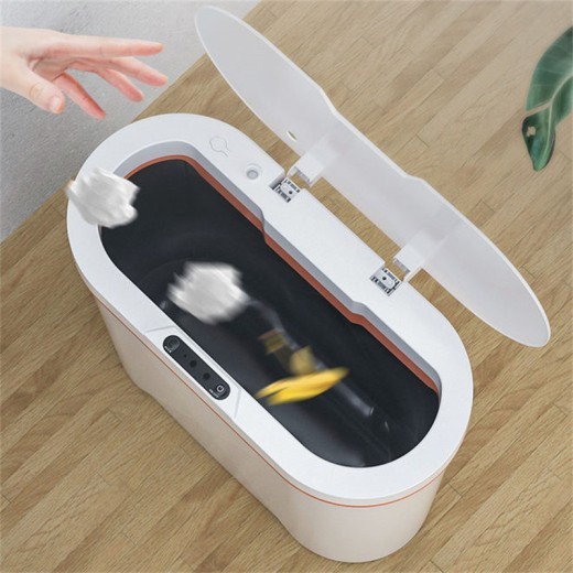 Contenedor de basura inductivo doméstico con tapa