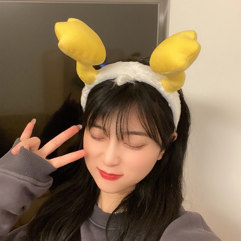 Diadema con horquilla de dibujos animados, tocado de peluche