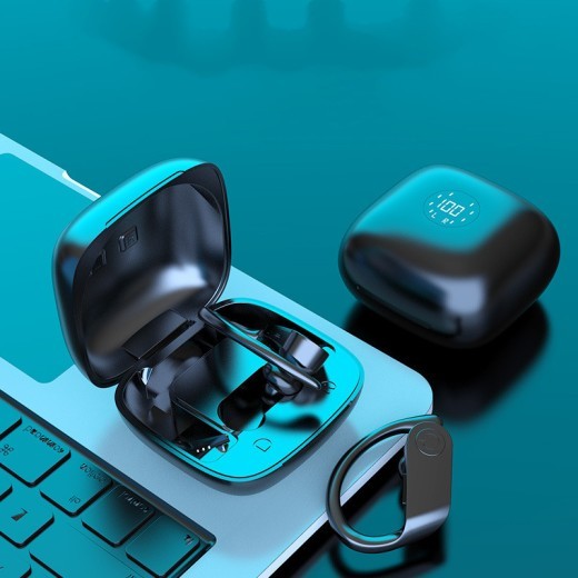 Contenedor de carga con pantalla digital para auriculares Bluetooth