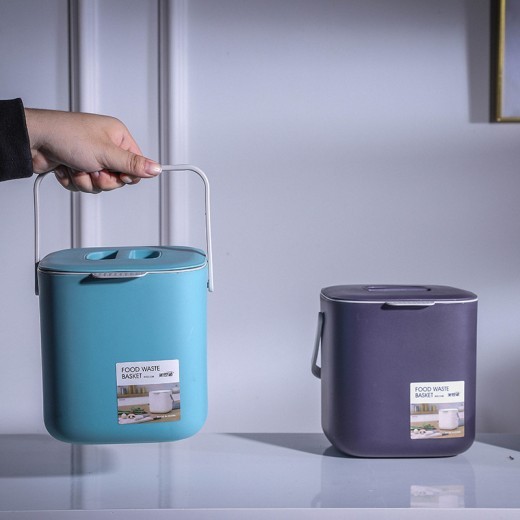Contenedor de basura portátil con tapa