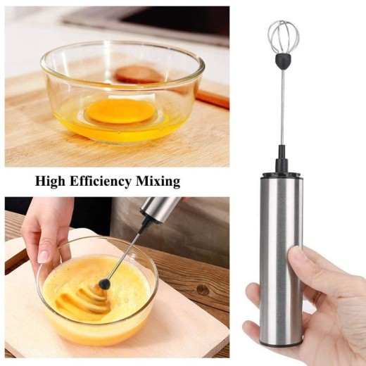 Batidora de café eléctrica, espumador de leche, batidor de mano, herramientas de cocina