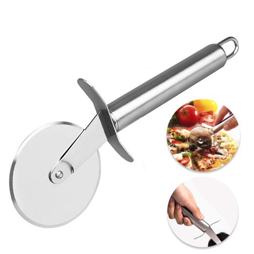 Herramientas para hornear Juego de pizza de tres piezas Espátula redonda con mango de madera