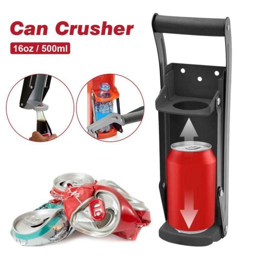 Abridor de botellas para latas de 500 ml, utensilios de cocina, prensador de latas