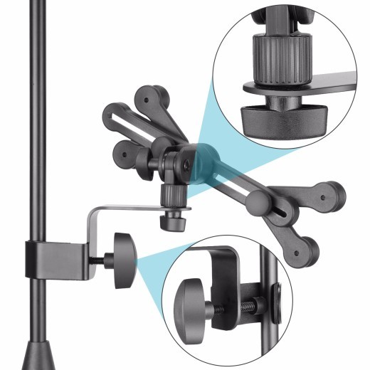 Compatible con Apple, Neewer - Soporte para micrófono de música ajustable de 6 a 11 pulgadas para tableta