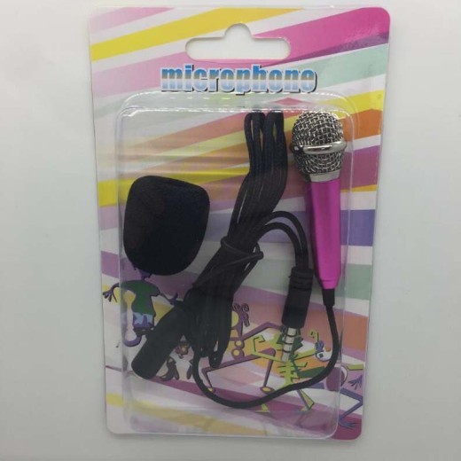 Mini micrófono de condensador de karaoke con cable de 3,5 mm para teléfono móvil Android