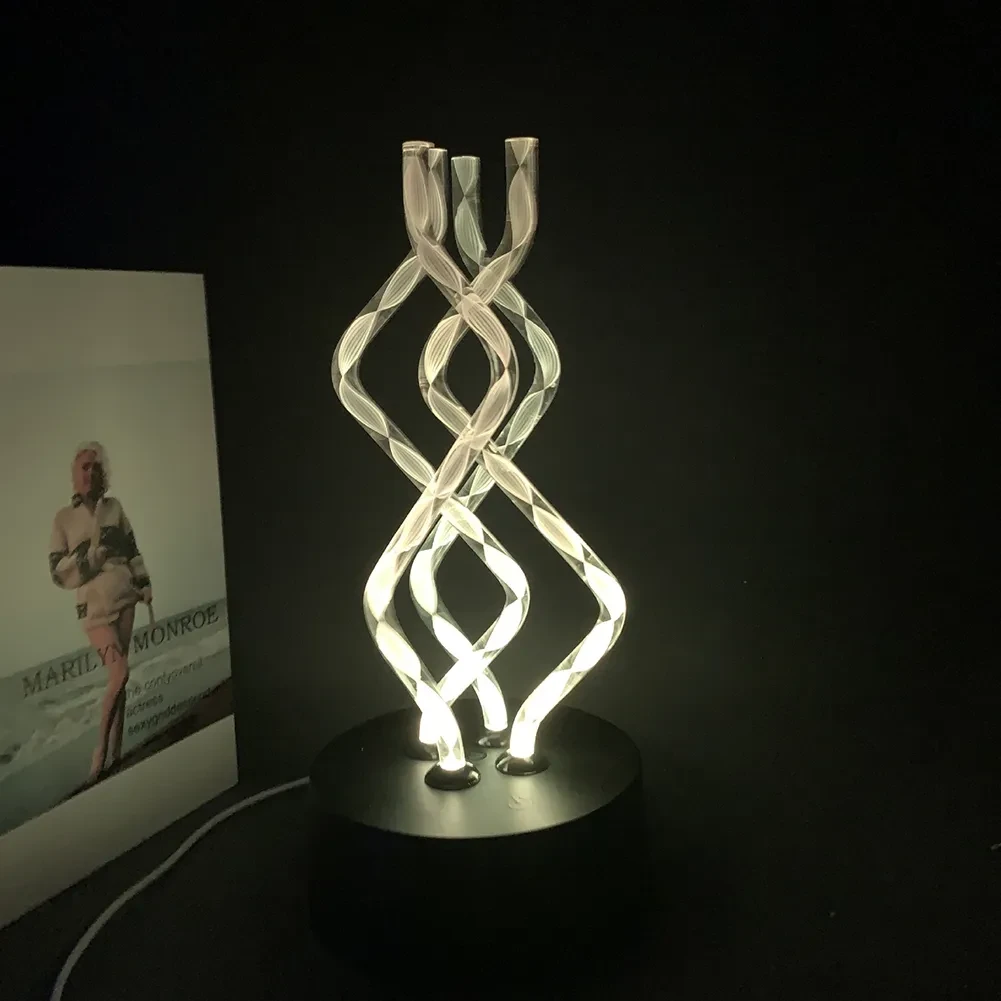 Lámpara de mesa LED acrílica USB creativa