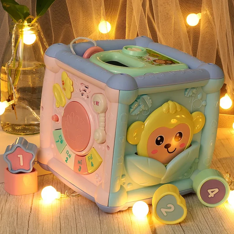 Cubo de actividades musicales para bebés
