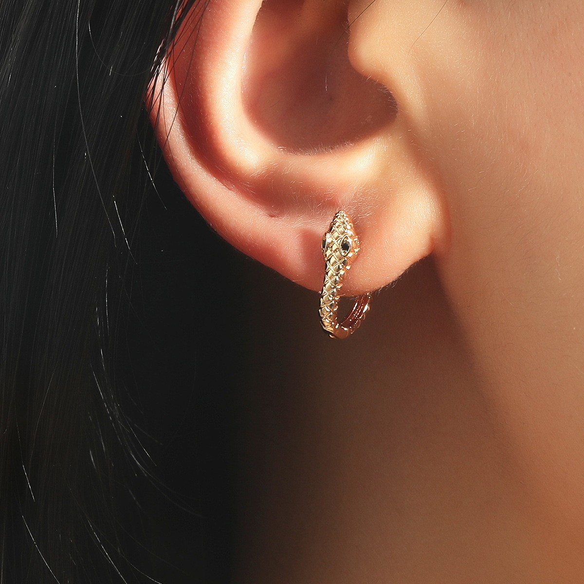 Nuevos pendientes de aro pequeños de acero inoxidable para mujer.