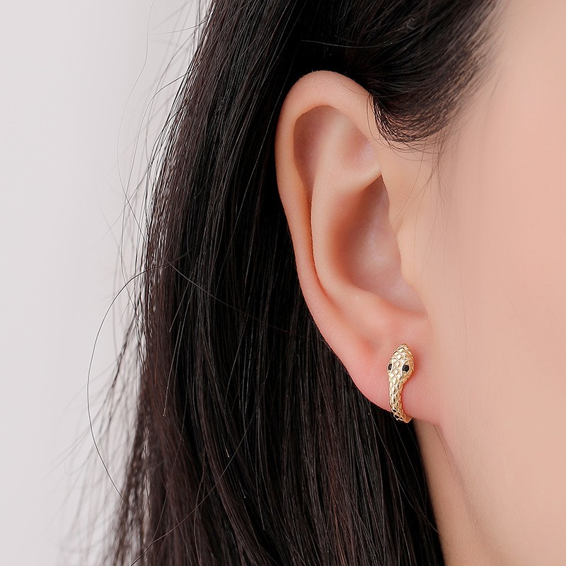 Nuevos pendientes de aro pequeños de acero inoxidable para mujer.