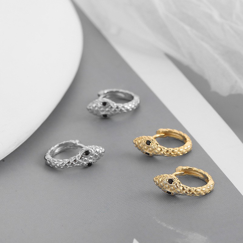 Nuevos pendientes de aro pequeños de acero inoxidable para mujer.