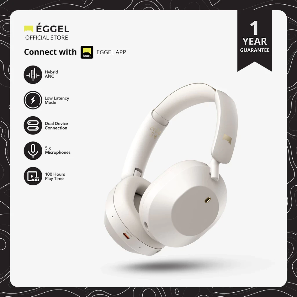 Auriculares inalámbricos Bluetooth Eggel Live 2 Hybrid ANC + ENC supraaurales