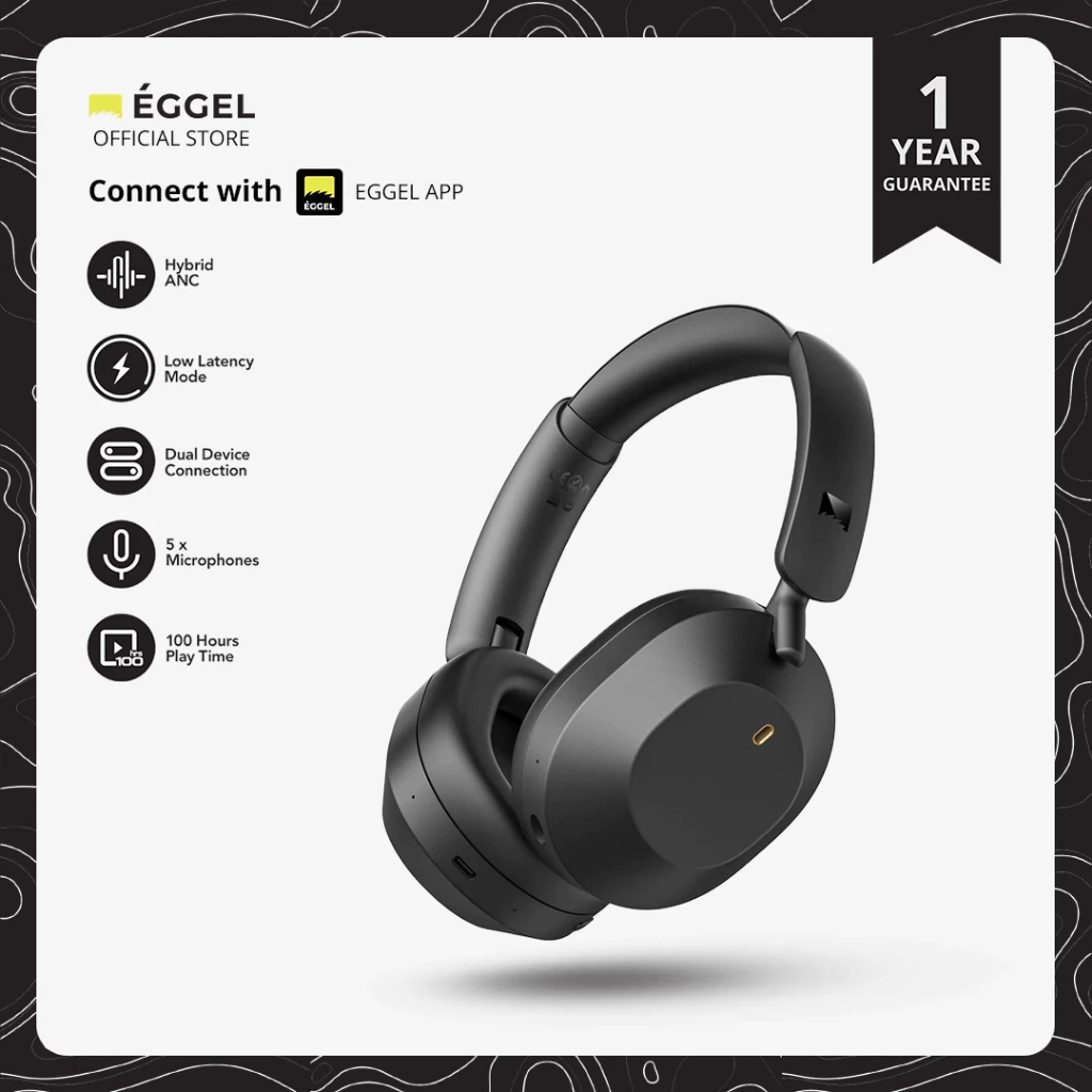 Auriculares inalámbricos Bluetooth Eggel Live 2 Hybrid ANC + ENC supraaurales