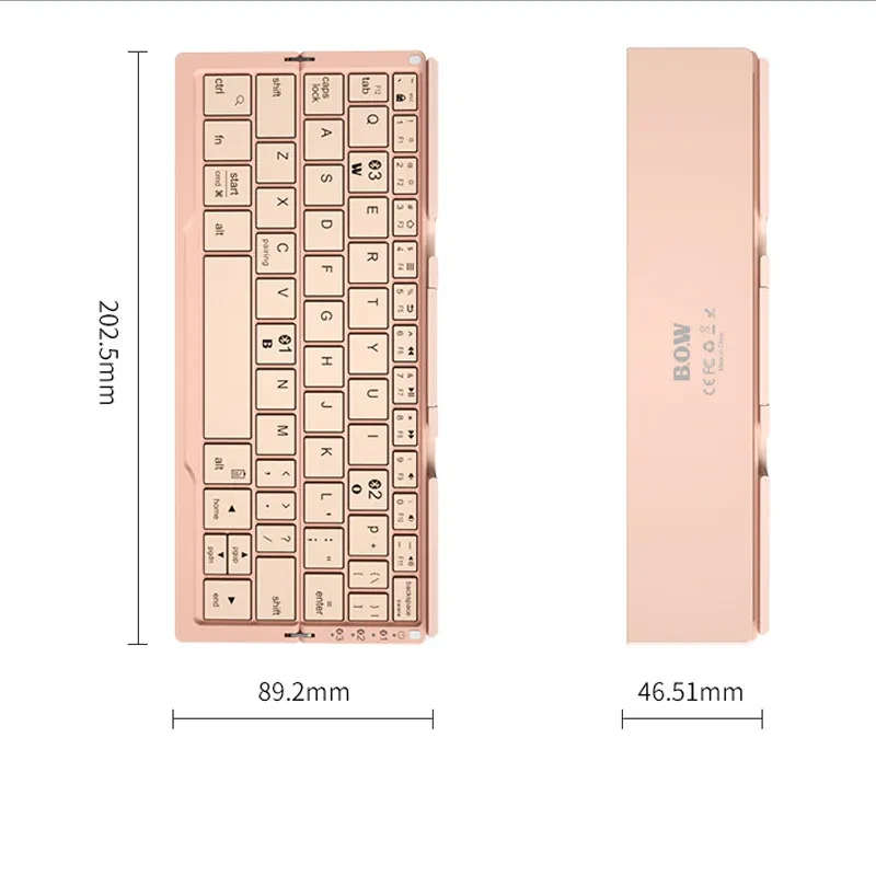 Mini teclado Bluetooth plegable inalámbrico