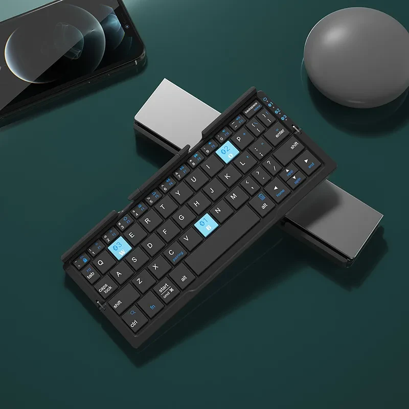Mini teclado Bluetooth plegable inalámbrico