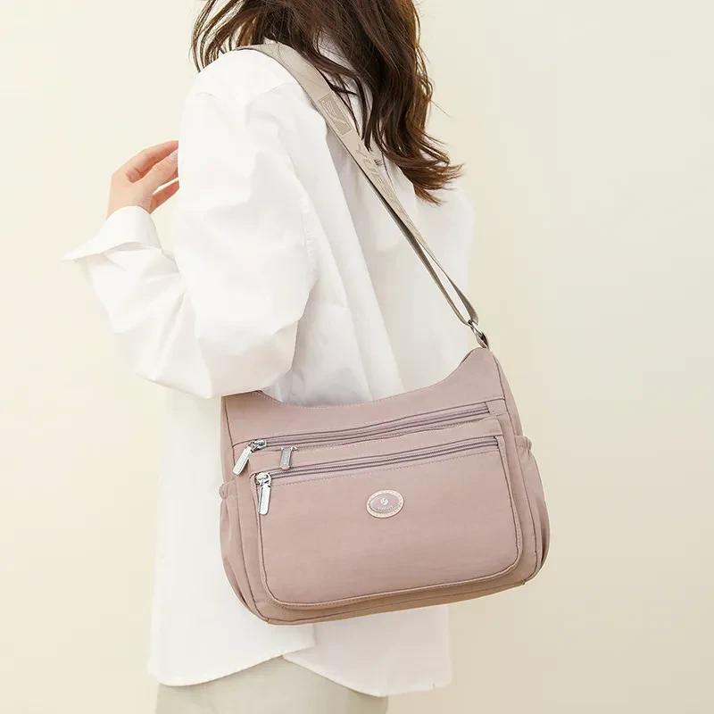 Bolso bandolera de lona de nailon de moda para mujer
