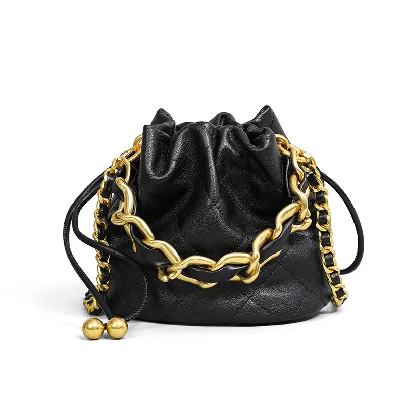 Bolso bandolera tipo cubo de moda, mini bolso de hombro portátil de cuero para mujer