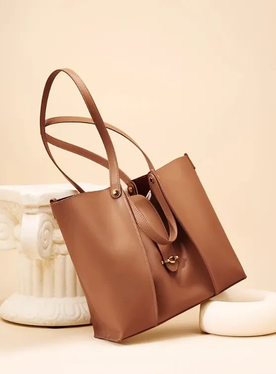 Bolso de mano de piel de vaca de gran capacidad y alta calidad para mujer