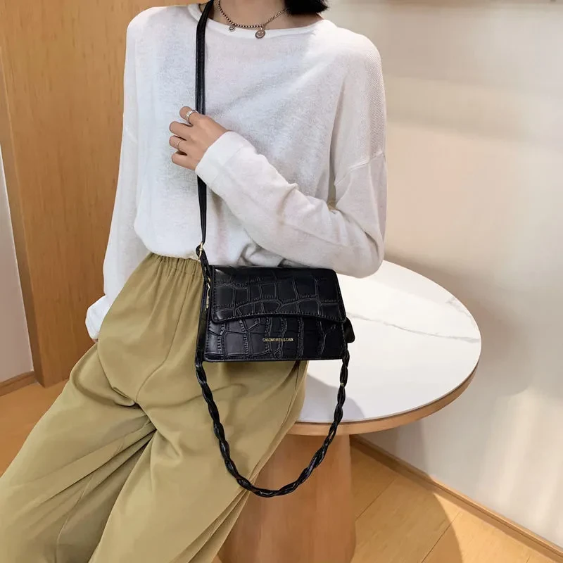 Bolso cuadrado pequeño con cierre magnético de moda de verano