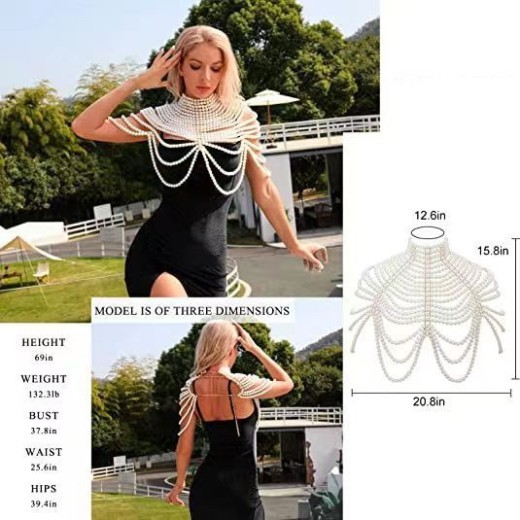 Accesorios de ropa de perlas versátiles