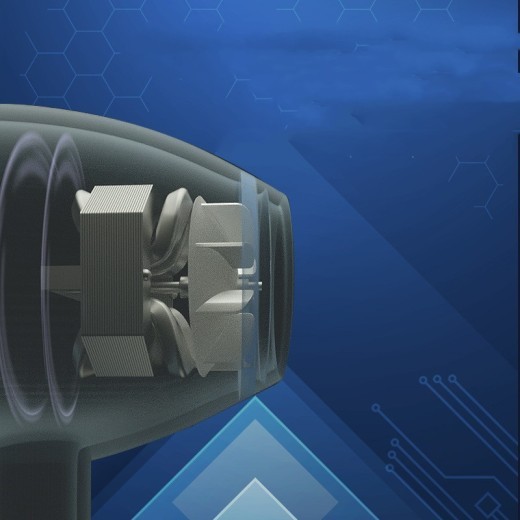 Secador de pelo de alta velocidad y alta potencia para peluquerías.