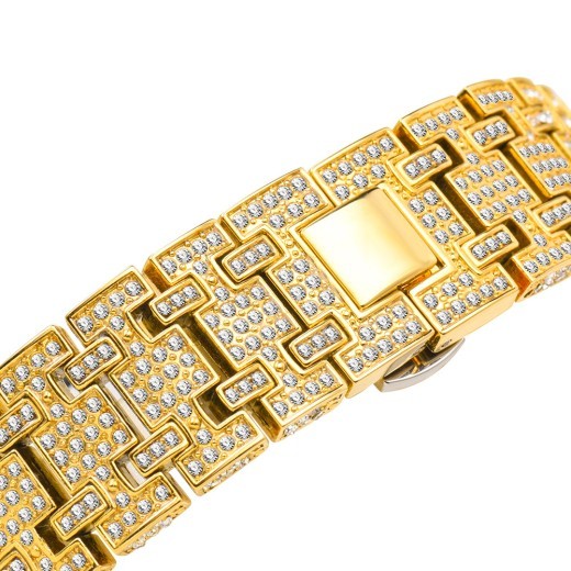 Reloj deportivo de cuarzo para hombre con cronometraje de tres esferas y diamantes