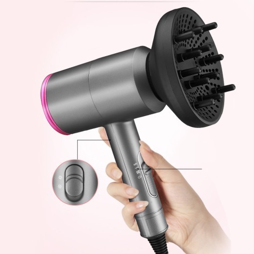 Secador de pelo 1400w 110V 220V Secador de pelo Secador de pelo Rápido Recto Aire Caliente Peinador 3 Ajustes de calor 2 Velocidades Ajuste Ne