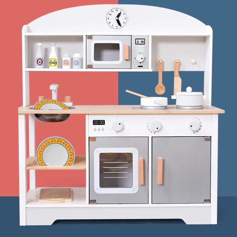 Juego de cocina de juguete de madera estilo japonés